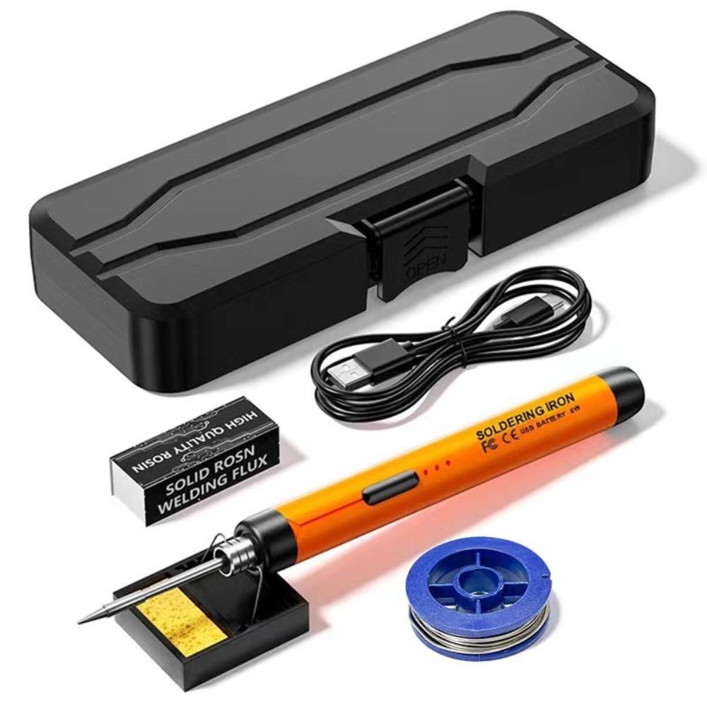 

800mAh Battery USB Soldering Iron Type-C Interface Electric Soldering Iron Household помаранчевий