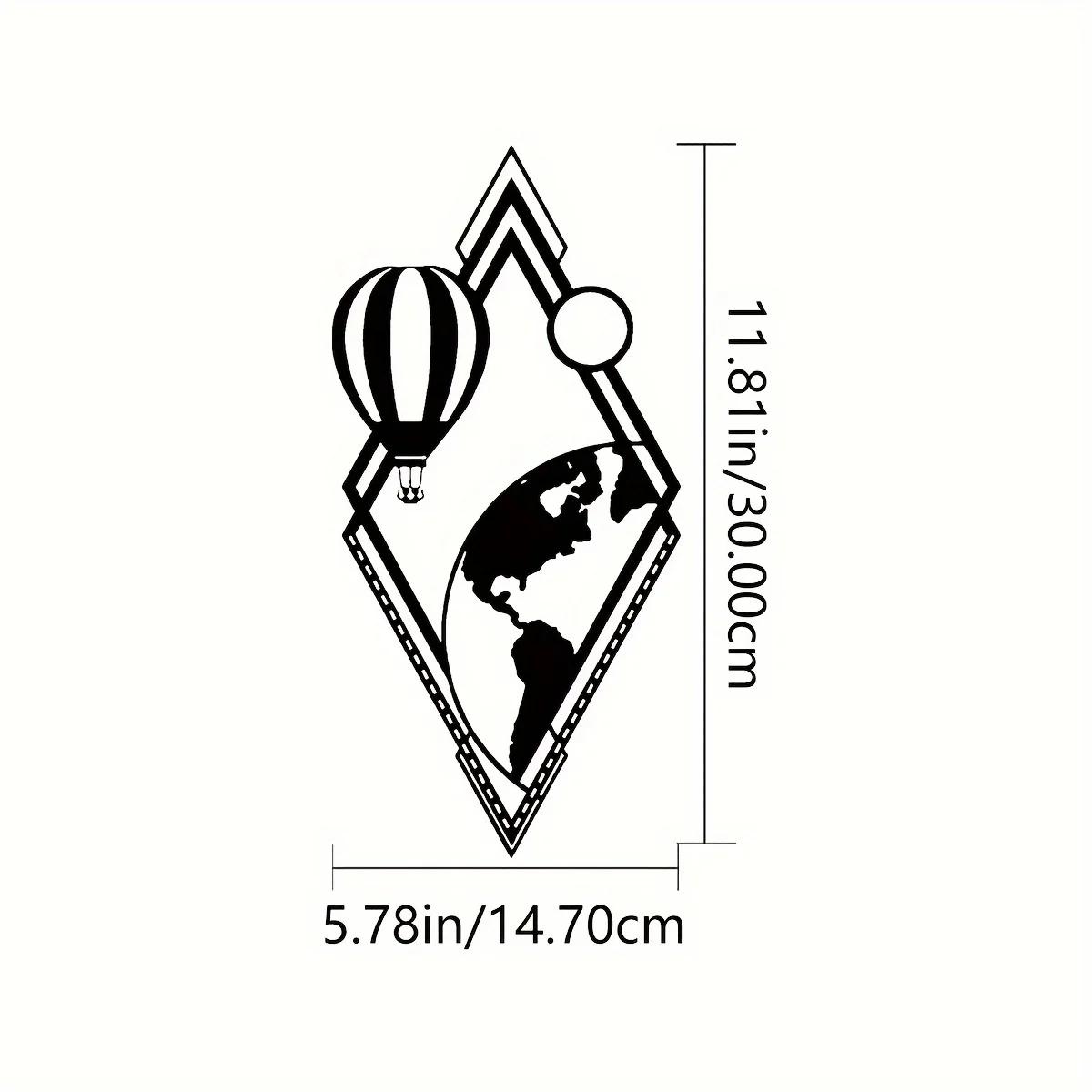 

1 шт. Воздушные шары и глобусы Металлический настенный декор - Современное искусство для Хэллоуина, стильное внутреннее и внешнее украшение дома светло-серый