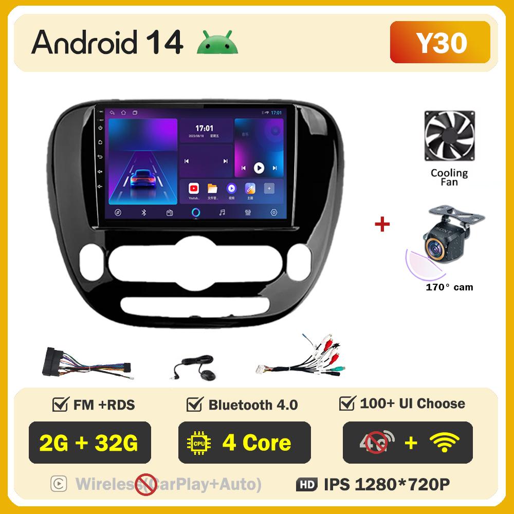 For KIA Soul 2013-2019 Car Radio Player Car Carplay Screen Autoradio Mirror Link Car Intelligent Systems Touch Screen AutoMotive