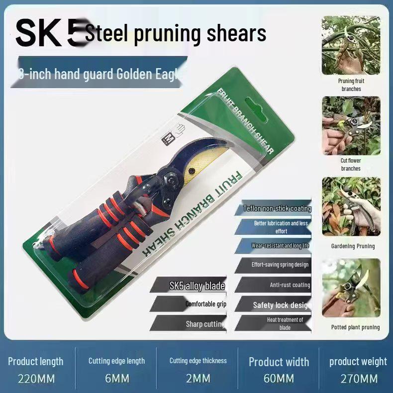 Heavy-Duty Large Pruning Scissors for Thick Branches and Fruit Trees - Super Strong, Labor-Saving Design for Gardening and Household Use