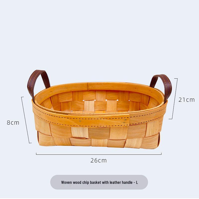 Compact Bamboo and Rattan Woven Picnic and Storage Basket for Fruits, Bread, and Eggs