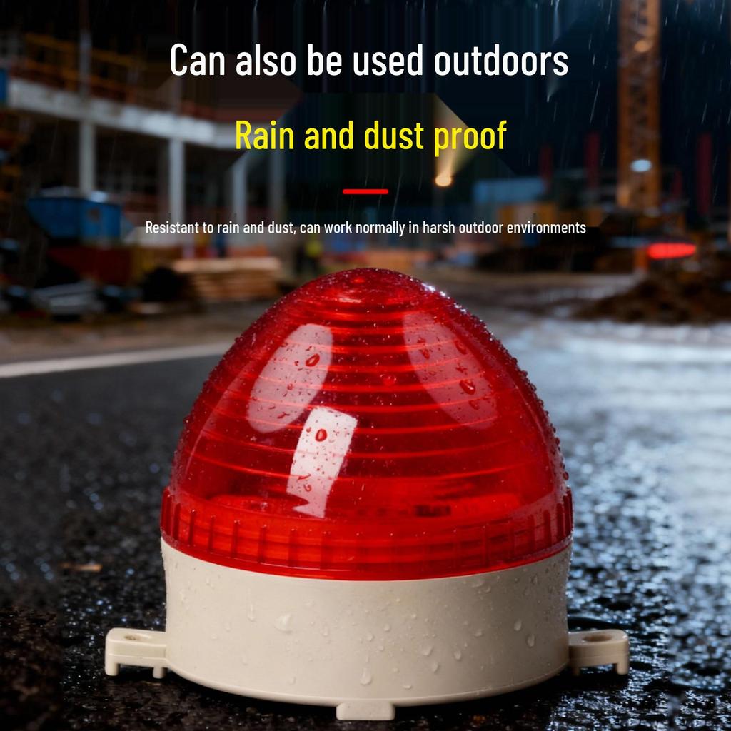 LED LTE-3072 Multi-Voltage Warning Strobe & Steady Signal Light for Outdoor Use