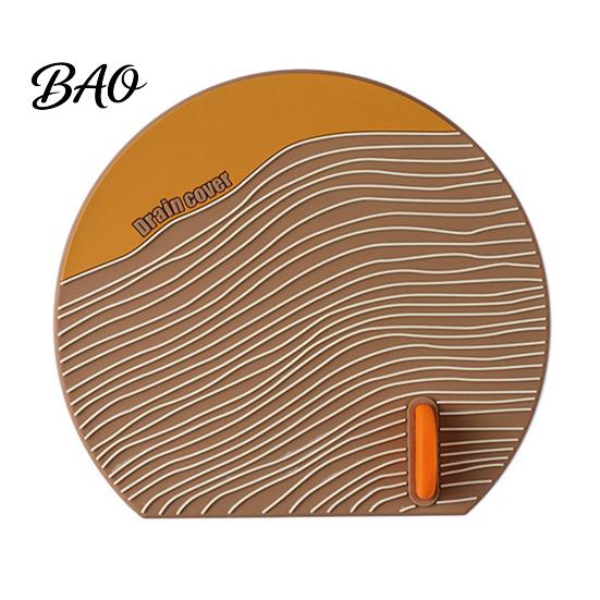 Universal Drain Cover Silicone Floor with Handle, Shower Tub Stopper, Bathroom Sewer Anti-Odor Deodorizing Mat for Kitchen Laundry Room Seal