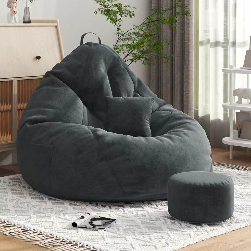 Lazy Recliner Sofa: Convertible Beanbag Chair for Balcony & Bedroom