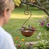 Rusty Metal Hanging Bird Bath Feeder Large Capacity Bird Water Bowl Bird Water Drinker  Backyard