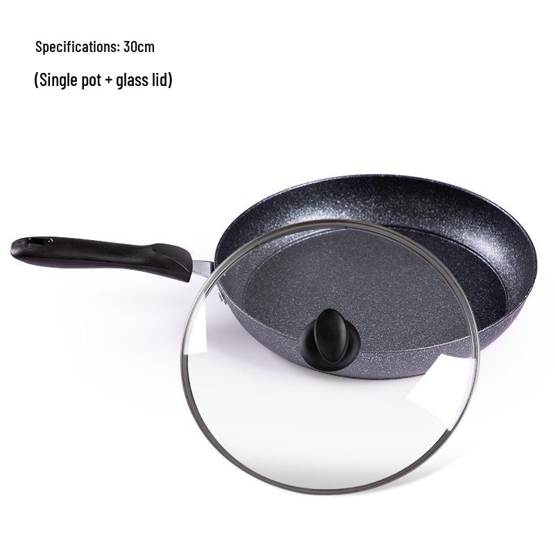 Smokeless Non-Stick Medical Stone Frying Pan with Composite Bottom for Eggs and Steaks