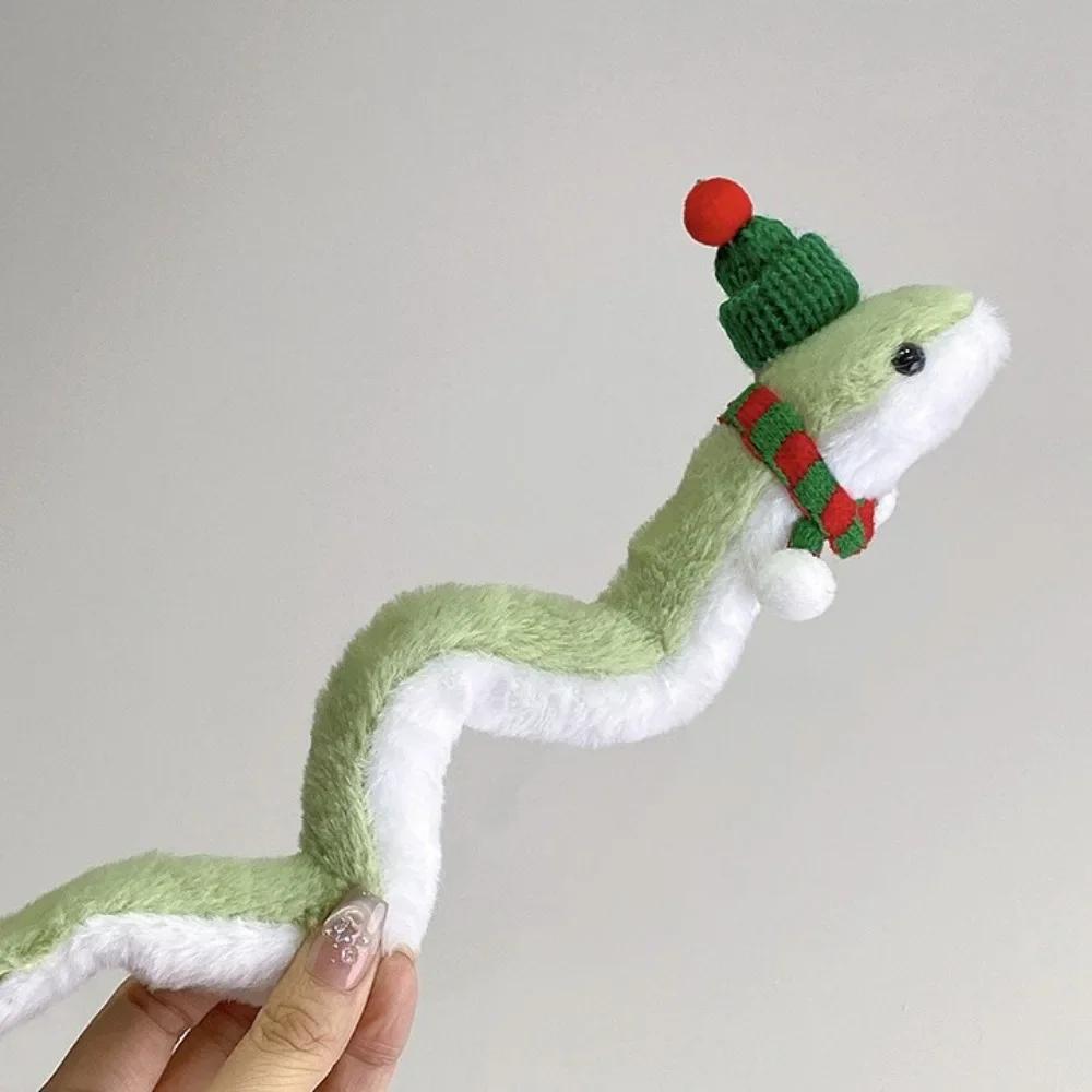 Year of The Snake Plush Toy Wrap Around Arm Little Snake Stuffed Plush Doll Comfort Kawaii Green Snake Animal Doll Children Gift