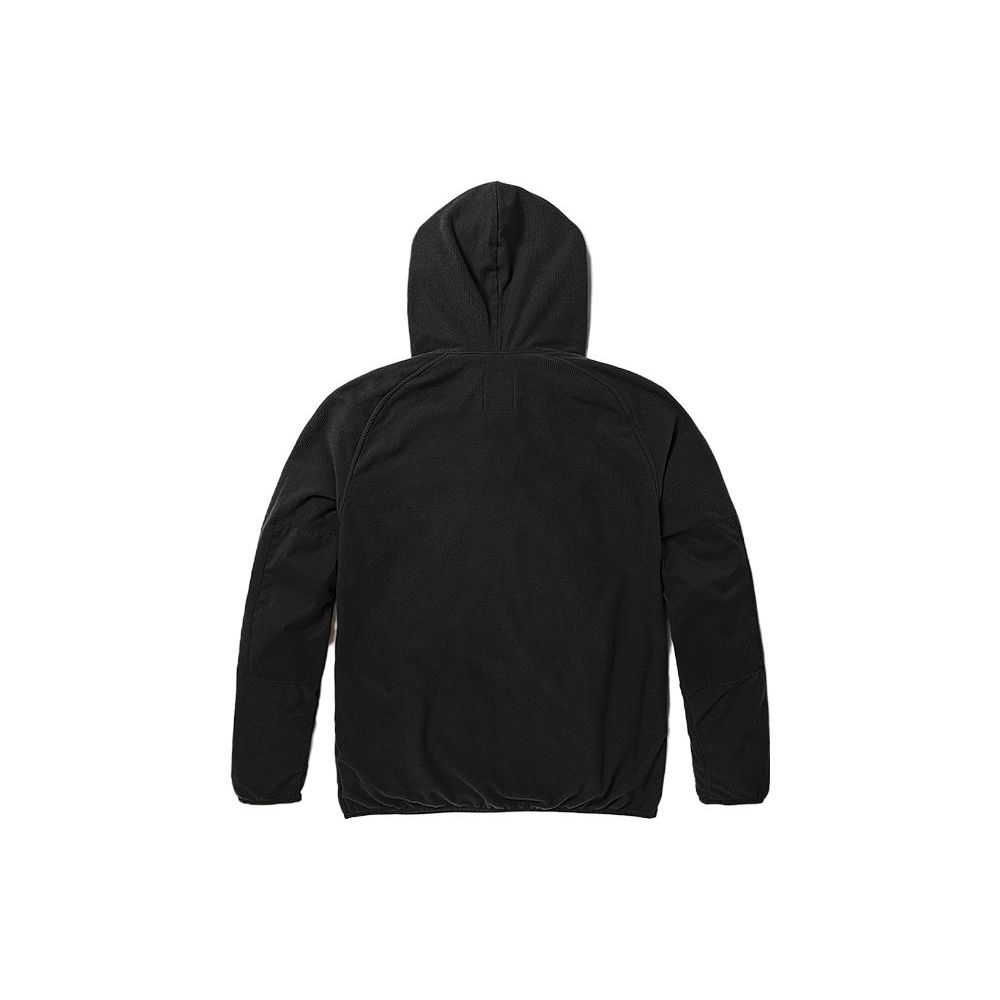 Timberland Logo Embroidered Outdoor Casual Moisture-Wicking Fleece Hooded Jacket Men jackets Black A2KS5-001