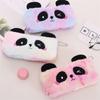 New Plush Gradient Panda Pencil Case Cute Cartoon Storage with Large Capacity Student Stationery Festival Gifts