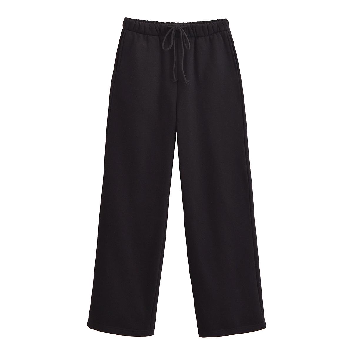 

Женский комплект из толстовки с капюшоном на молнии и прямых брюк из фланели Small