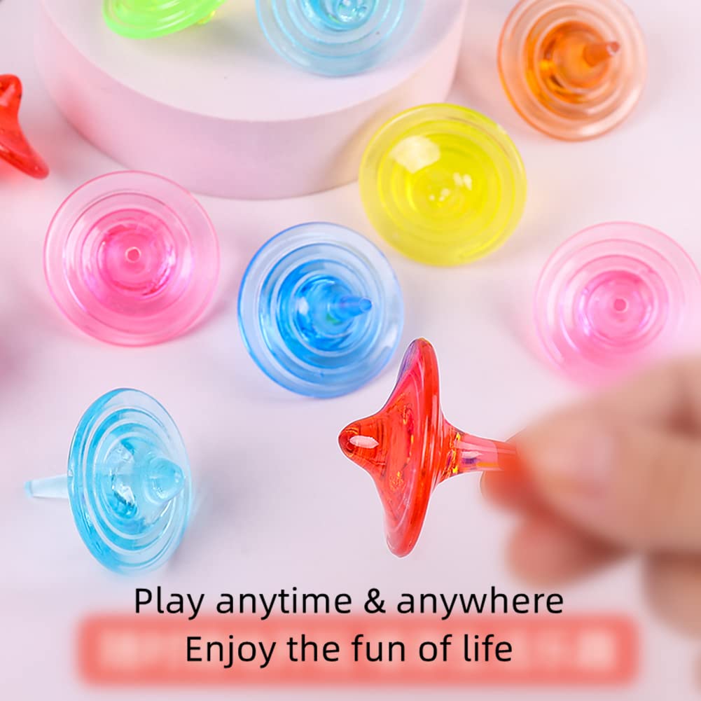 Children's Acrylic Spinning Top Gem Toy, Colorful, Durable, Shiny Crystal Top, Suitable for Boys and Girls at Home, Parties, School, Preschool, Play,
