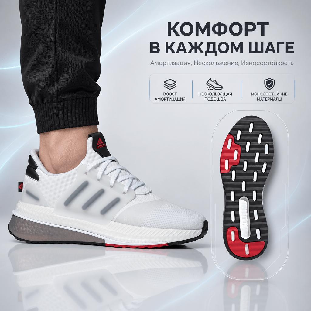 adidas X_PLRBOOST White Scarlet Unisex Sneakers Cloud-White Core-Black Better-Scarlet ID9599