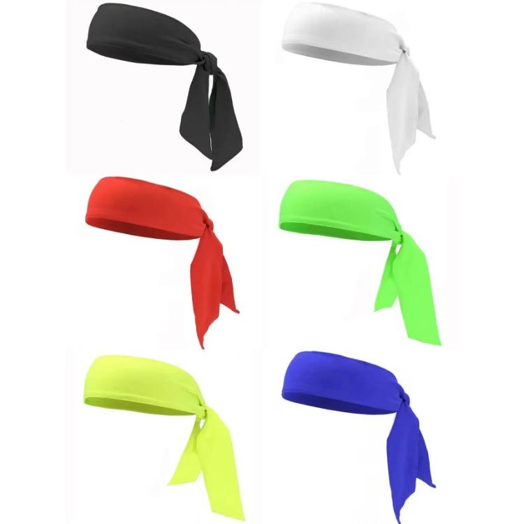 Elastic Sports Ribbon Pirate Sweatband for Tennis Unisex Men Women Teens Headband Gym Fitness Yoga Hair Bands Athletic Headwear