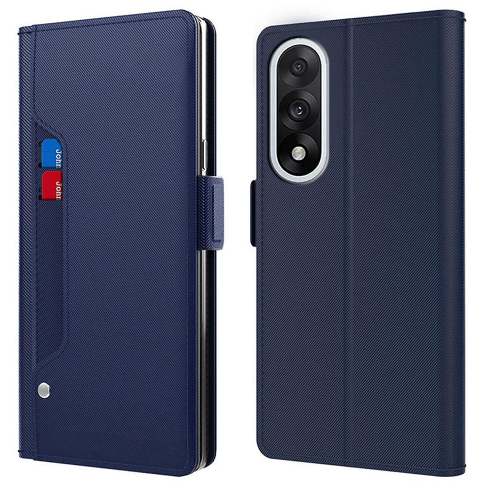 

For OnePlus Ace 5 Ultra 5G Case Stand PU Leather Phone Cover Card Holder Mirror Blue
