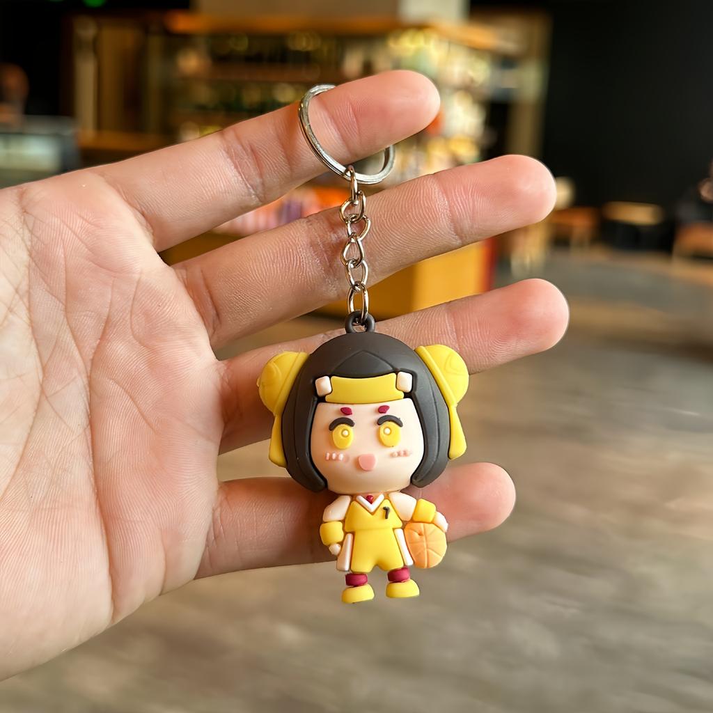 King Of Glory Doll Pendant Keychain Luban Li Bai Soft Plastic Doll Male And Female Couple Keychain Gift