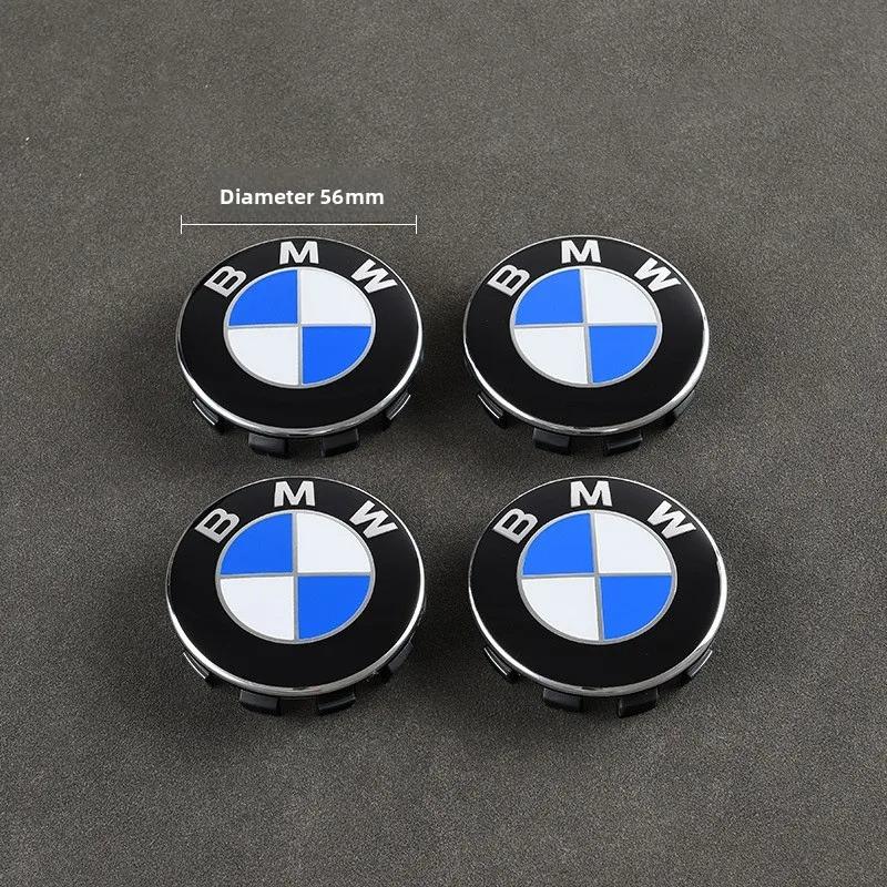 BMW 3D Emblem Center Caps Set of 4 Snap-on ABS Plastic Hub Covers 56mm/68mm for BMW SUV Sedan Auto Accessories