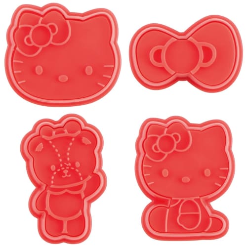 Skater Stamp Cookie Mold Bread Cutter Hello Kitty Snack Time Sanrio Set of 4 CSM1-A