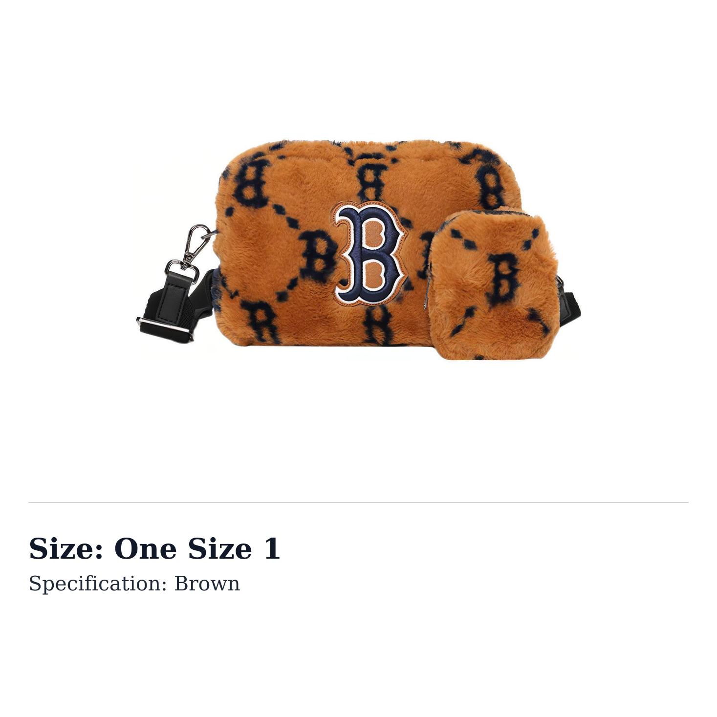 MLB Monogram Collection Polyester Camera Bag, Shoulder Bag, Crossbody Bag Regular Unisex Brown 3ACRM1026-43BRD One Size 1
