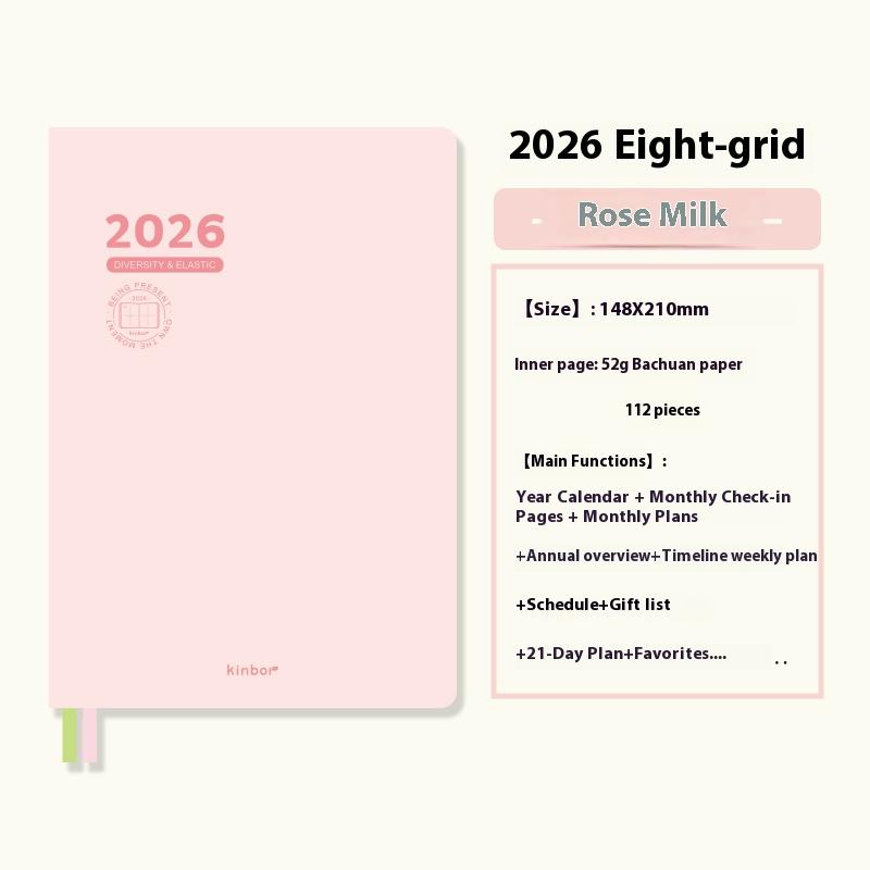 Kinbor Time Management Planner A5 Planner 52g Japan Tomoe River Paper Smooth Writing Efficiency Notebook Time Management