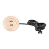 Nabíjecí zásuvka USB pro pohovku, zapuštěná montáž, dvojitá nabíjecí zásuvka USB pro domácí použití, zlatá