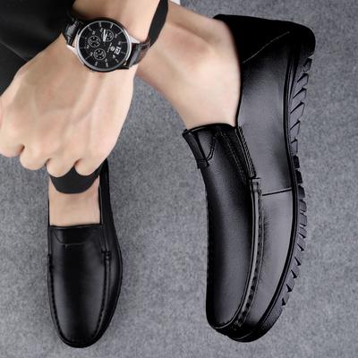 Mode Haute Qualité Mocassins Élégants pour Hommes Chaussures d'Affaires à Enfiler pour Hommes Chaussures de Ville pour Hommes en Cuir Véritable Chaussures de Marche Confortables pour Hommes