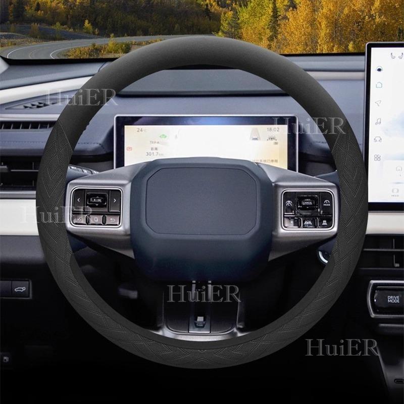 

Для Toyota Highlander 2025 2026 Шкіра замша Круглість Автомобіль Авто Кермо Обкладинка Ультратонка Нековзна Спеціальні Аксесуари чорний