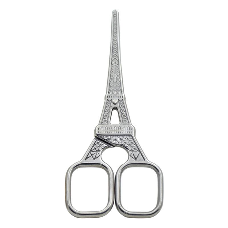 1Pc  Retro Stainless Steel Tea Scissors Eiffel Tower Household Sewing Embroidery Multi-purpose Tea Scissors