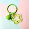 Transparent Acrylic Pentagram Bell Keychain Pendant - Stylish Women's Bag Ornament & DIY Accessory