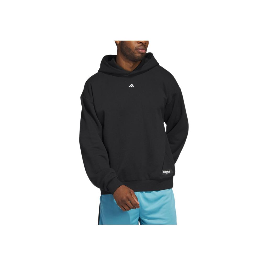 Adidas Solid Color Basketball Hoodie Men Hoodie Black IA1998
