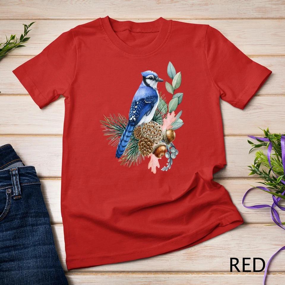 Blue Jay Bird Funny Cute Birds Animal Lover Graphic Unisex T-shirt 10 4XL