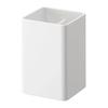 Yamazaki Jitsugyo 4848 Magnetic Storage Box Square White Approx. W7XD7.2XH10.5cm Tower Small Items Storage with Dividers and Hooks