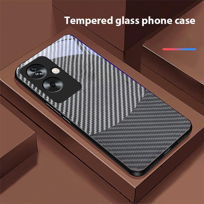 Dwukolorowe Paski Dla Oppo A79 5G 58 78 74 60 4G Reno 11F Realme GT 6 11 Note 50 10 C55 X2 Szkło Hartowane Czarne Etui na Telefon