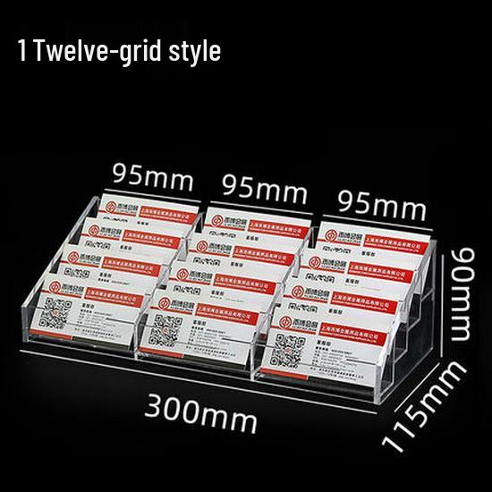 Transparent Acrylic Multi-Slot Business Card Display Holder