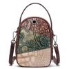 Johnature Vintage Pravá kůže Malé crossbody kabelky pro ženy Náhodné barevné prošívání Všestranné Měkké Hovězí kůže Tašky přes rameno
