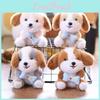 Cute Boneshaped Puppy Plush Toy With Pp Cotton Filling For Bag Accessory