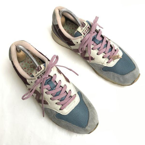 New Balance WR996UD Floral Insole Sneakers 7.5 24.5 Women Blue White Red