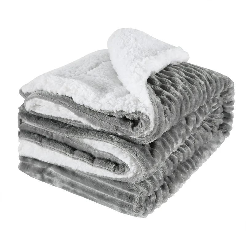 Flannel Blanket Double-layer Thick Blankets 150x120cm for winter Home Sofa Bed Cover Frazadas Mantas De Cama Cobertor