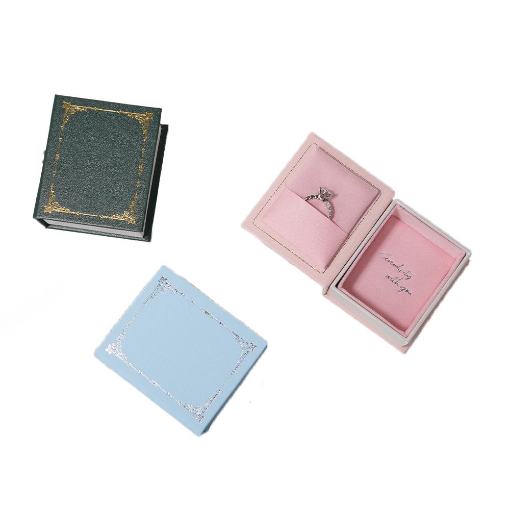 Xiaohongshu Flip-Top Book-Shaped Jewelry Box for Rings & Necklaces