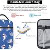 Shark Cute Underwater Animal Portable Lunch Bag for Women/Men Insulated Reusable Lunch Box for Office Work School Picnic Beach