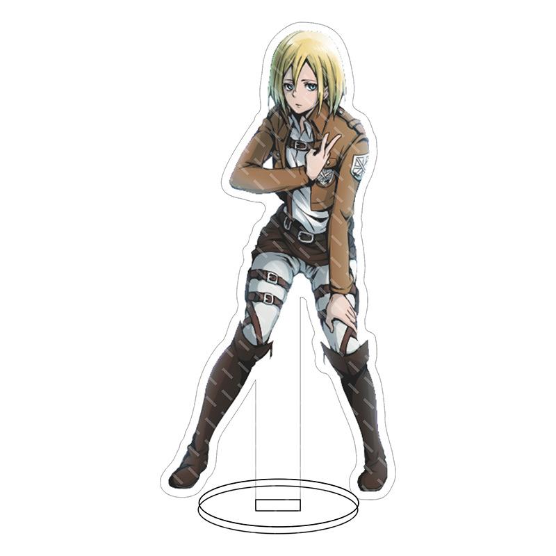 Anime Attack On Titan Acrylic Double-Sided Stands Model Figure Eren Jaeger Ackerman Hange Zoe Tabletop Decorations Standing