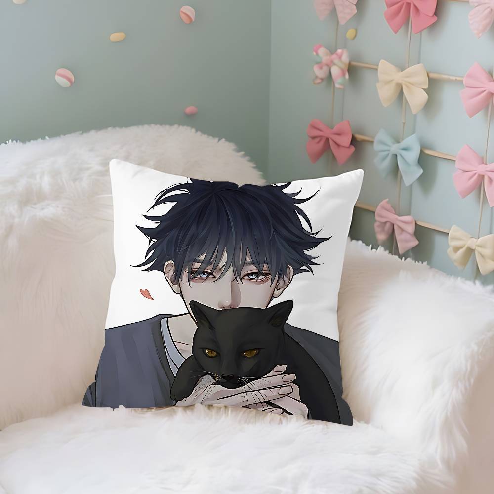 

MMEGUMIS FFUSHIGUROS Case Plush Fabric Soft Pillowcase Double Sided Print Cushion Cover Household Gifts 40x40CM(16x16in)