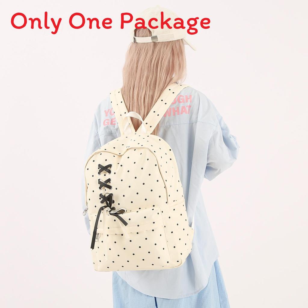 Jugendlicher Polka-Dot-Rucksack mit Stoff für Schulkinder