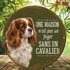 D Flat Pc French Cavalier King Charles Spaniel Aluminum Plaque Vintage No Knights No Medieval Wall Decor Sign Suitable F