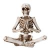 Baizihuahu Halloween Yoga Skeleton Statue, Funny Dead Figure for Party Decor, Resin Gothic Skull Ornament Haunted House, Garden Gift