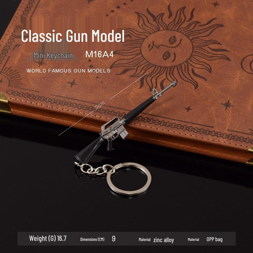 PUBG Game Peripheral Keychain: Non-Firing Gun Models (AWM, 98K, M24, P90, SKS, RPG)