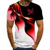 3D Printed Summer Men's Colorful Gradient Crew Neck T-Shirt, Short Sleeve, Loose Fit, Fashionable Streetwear