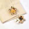 Flower Button Covers for Women Metal Cufflinks Blouses Shirt Decorative Clips Buttons Jewelry No Sewing Buttons Gift