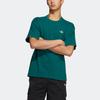 Adidas Originals Trefoil Print Cotton Crewneck T-Shirt Men Tops Green HR6456