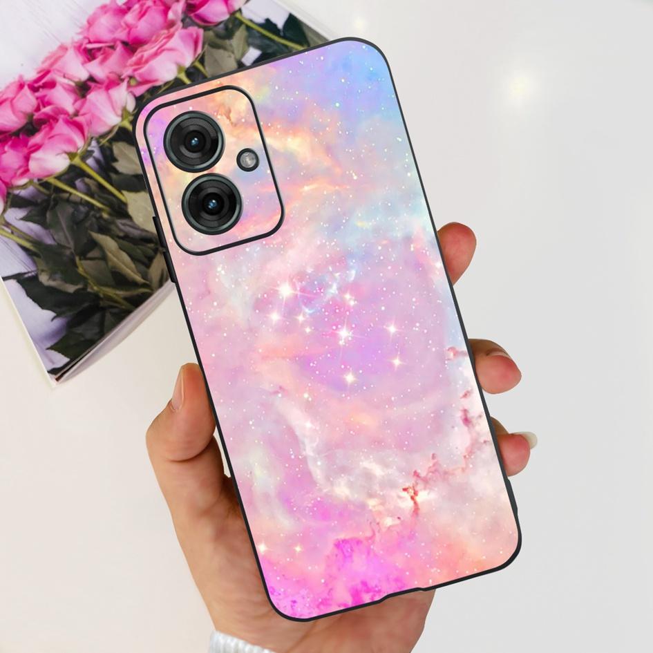 Für Motorola Moto G55 5G Hülle Niedliche Cartoon Katze Tiere Weiches Silikon Stoßfeste TPU Rückseite Handyhülle Für MotoG55 G 55 Funda