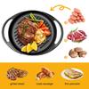 10 Inch Cast Iron Grill Pan Round Frying Pan Non-Stick Skillet Pan with Dual Handles for Open Fire and Gas Stoves